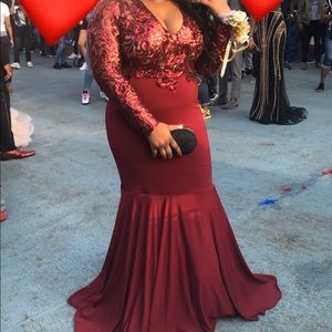 Custom Gown (wine colored)